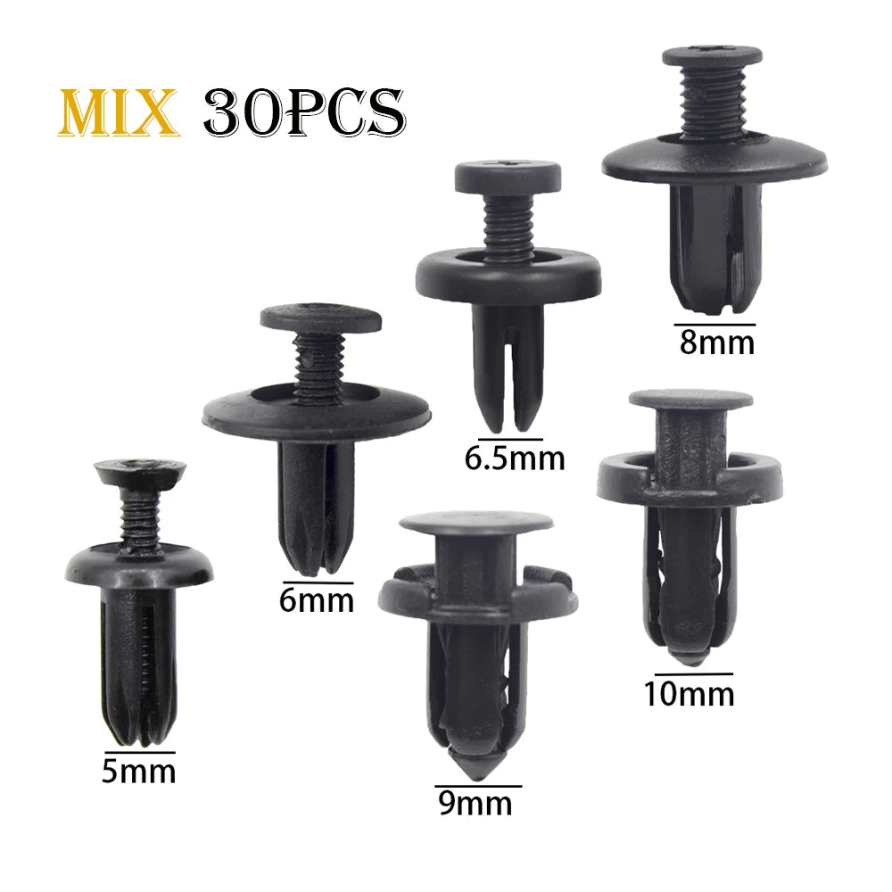 kkjoy Mixed Plastic Car Bumper Trim Retainer Clips 30/60 Pcs