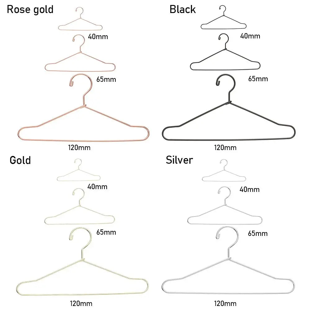 10-Pack Dollhouse Mini Metal Hangers – Wardrobe Accessories