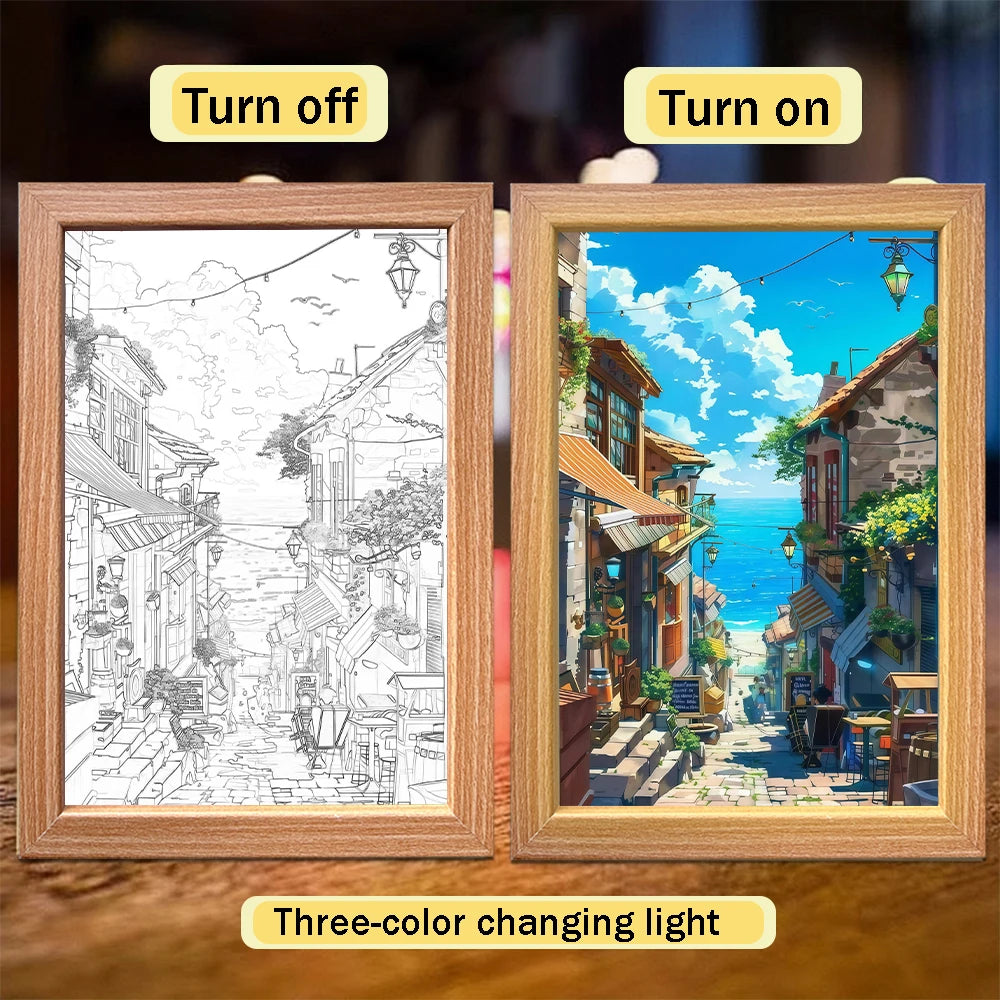 Tokyo City LED Light Painting | Wall Art Night Light Décor