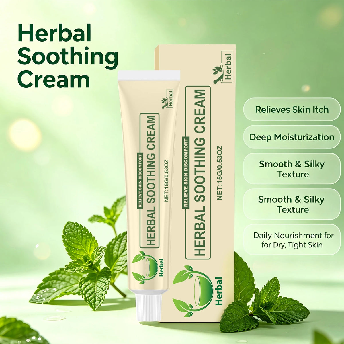 Herbal Soothing Cream – Hydrating Body & Face Moisturizer