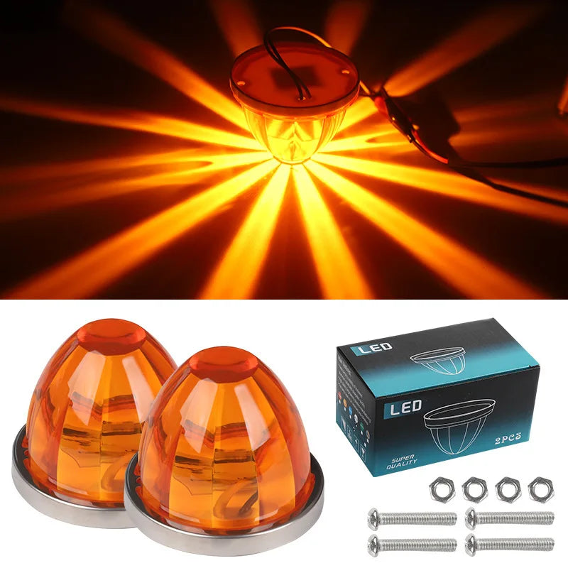 LED Side Marker Lights 12V–24V for Truck Trailer Van | 1–2 Pack