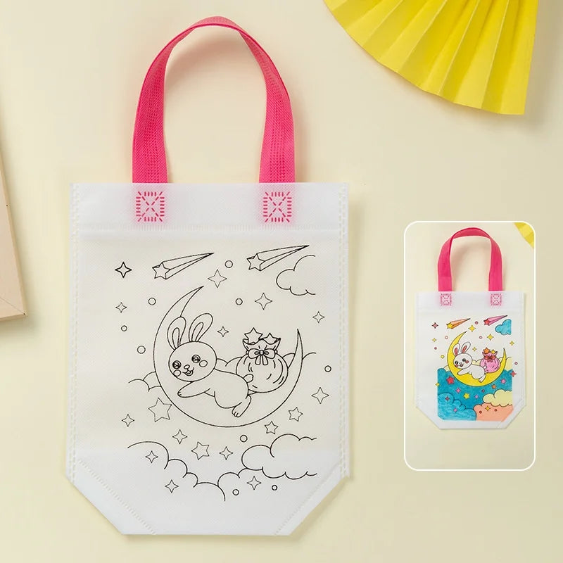 DIY Coloring Canvas Gift Bags for Kids – 15 Fun Patterns