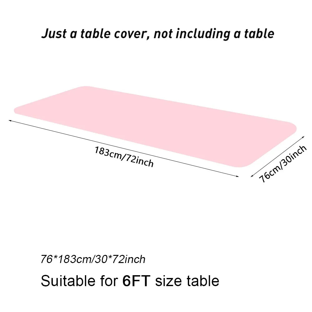 Spandex Elastic Fitted 6FT Rectangular Tablecloth | Wrinkle Free
