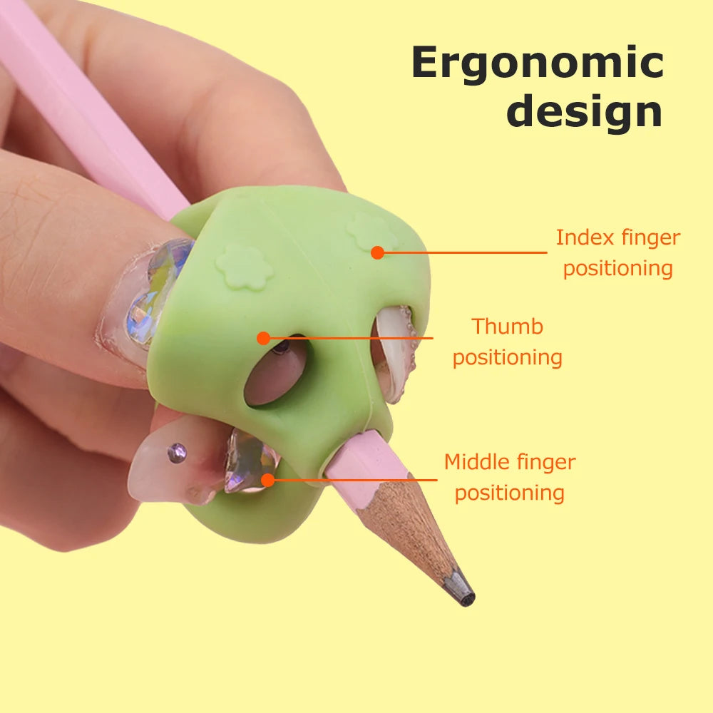 Silicone Pencil Grip Posture Corrector for Kids – 1 or 6 Pcs