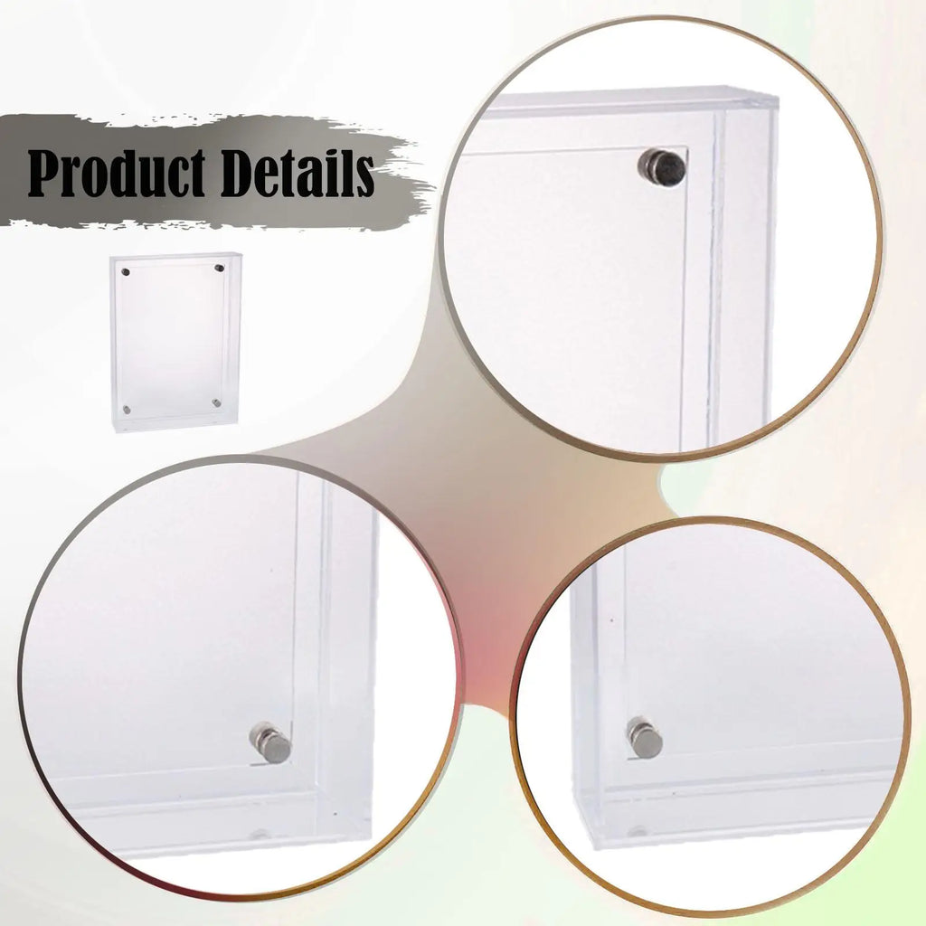 Double-Sided Clear Acrylic Photo Frame 4x6 Tabletop Stand