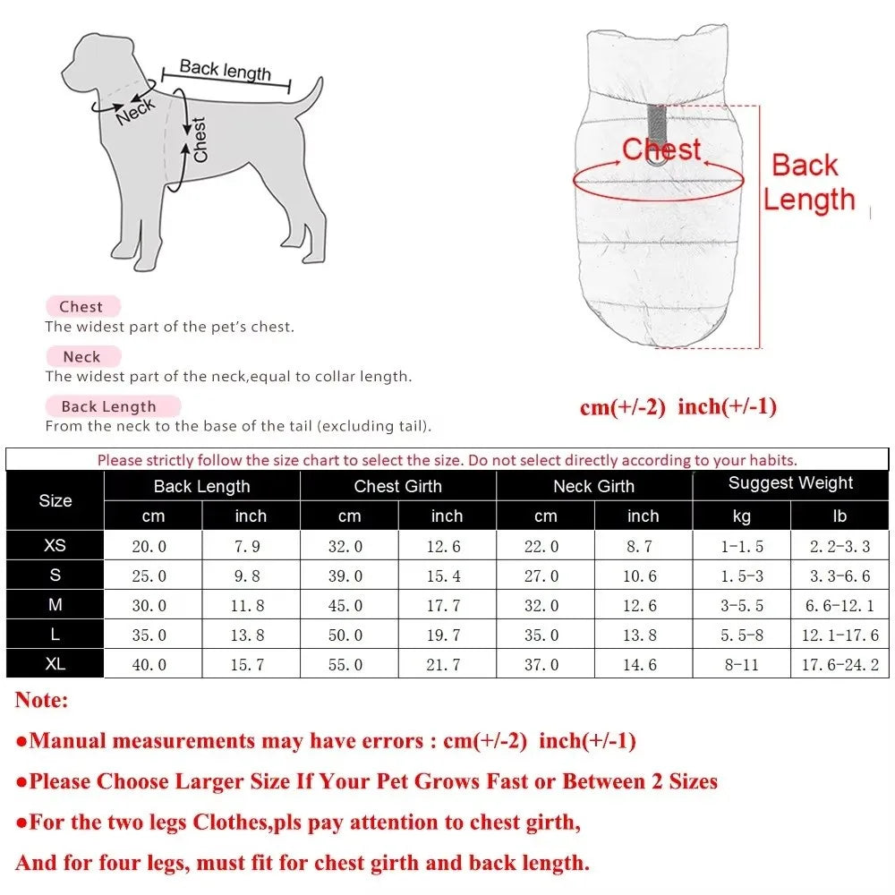 Windproof Fleece Dog Jacket with D-Ring | Small & Medium Dogs