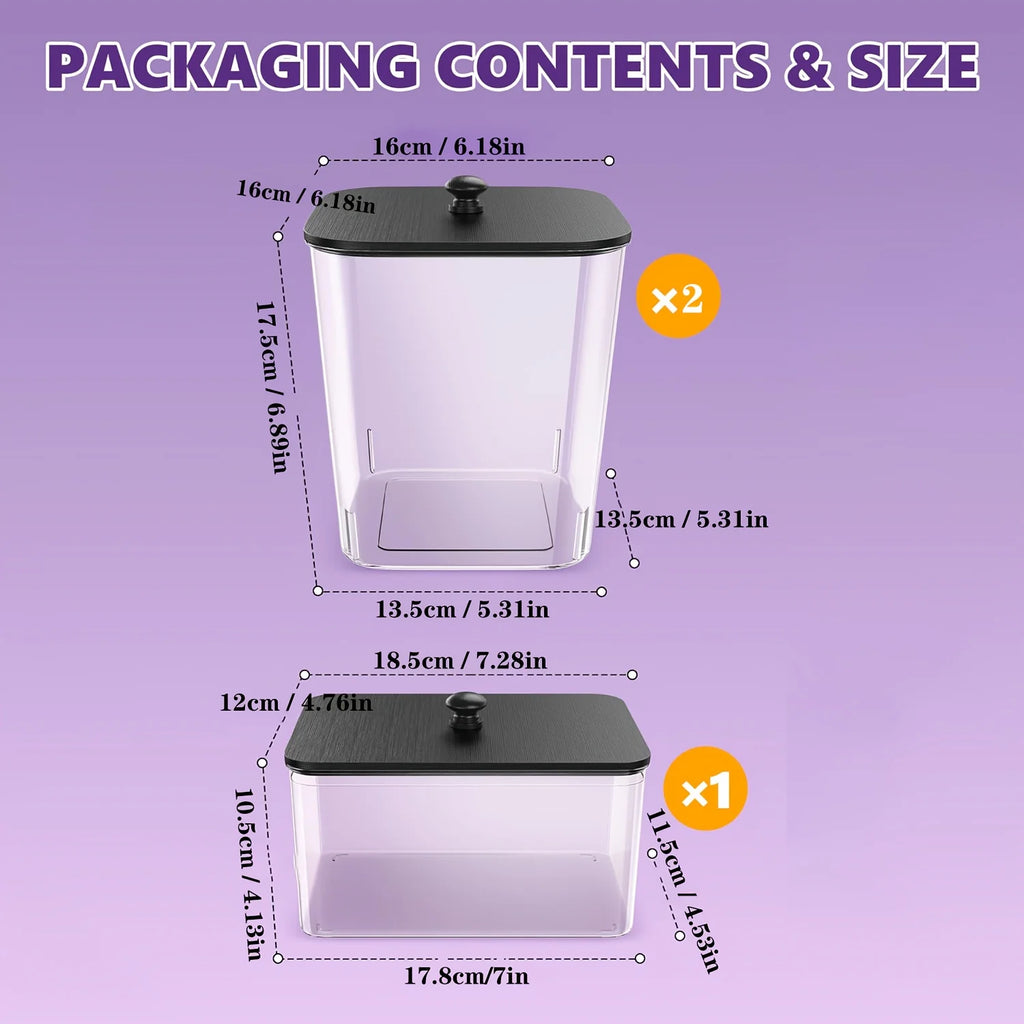 NIFTY 3-Pack Clear Laundry Storage Containers | Pods & Powder