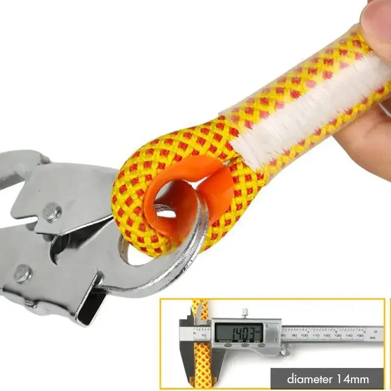 Manual Rope Grab Hook & Shock Lanyard | 8–16mm | 25KN Load