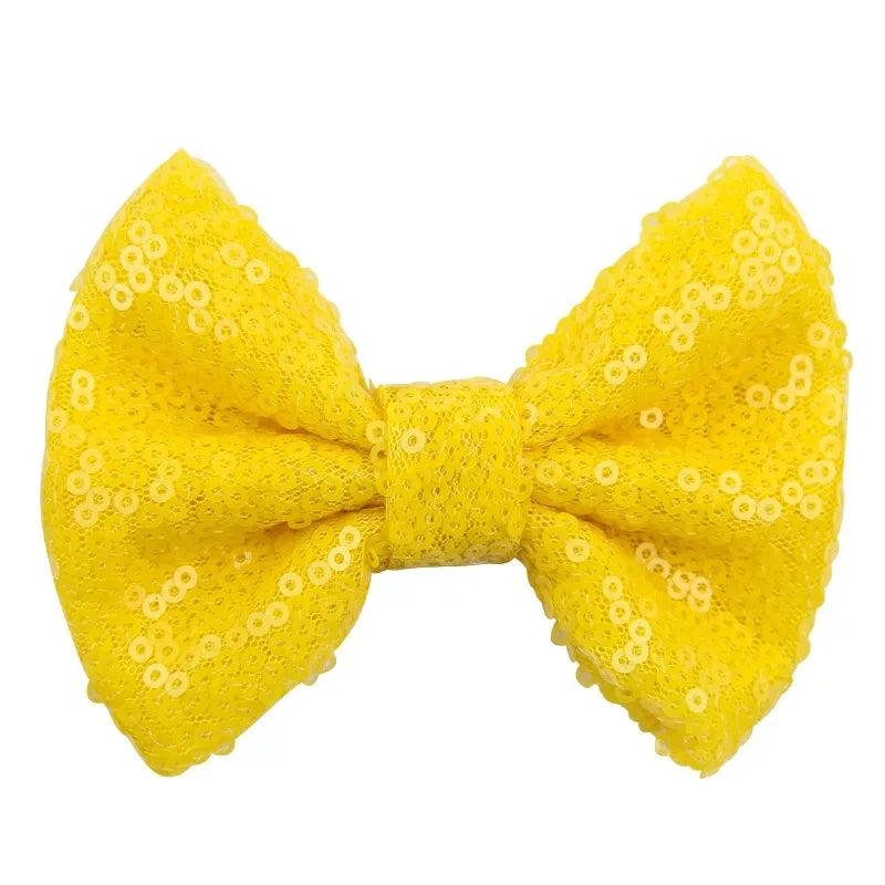 5-Pack Glitter Sequin Hair Bows – DIY Girls Hair Accessories