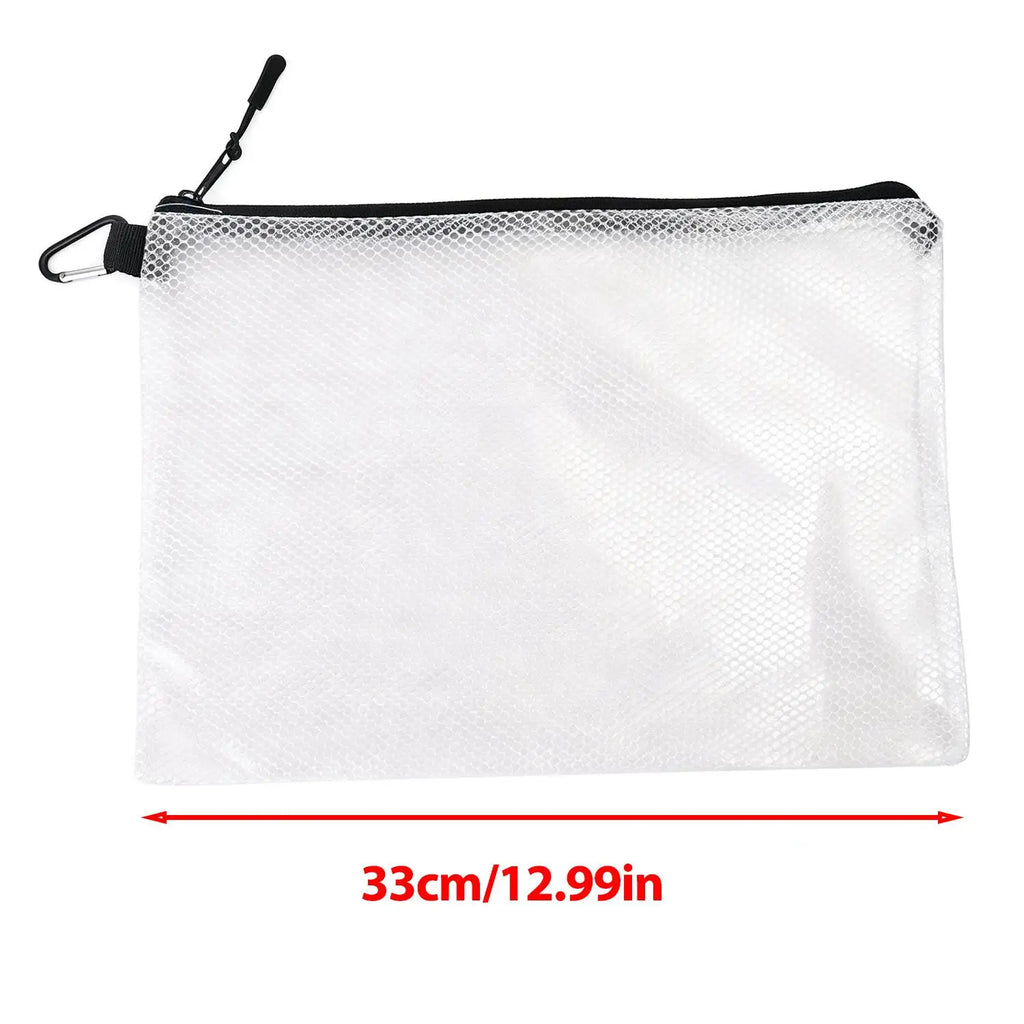 Transparent Mesh Storage Bag with Carabiner | XS–L Sizes