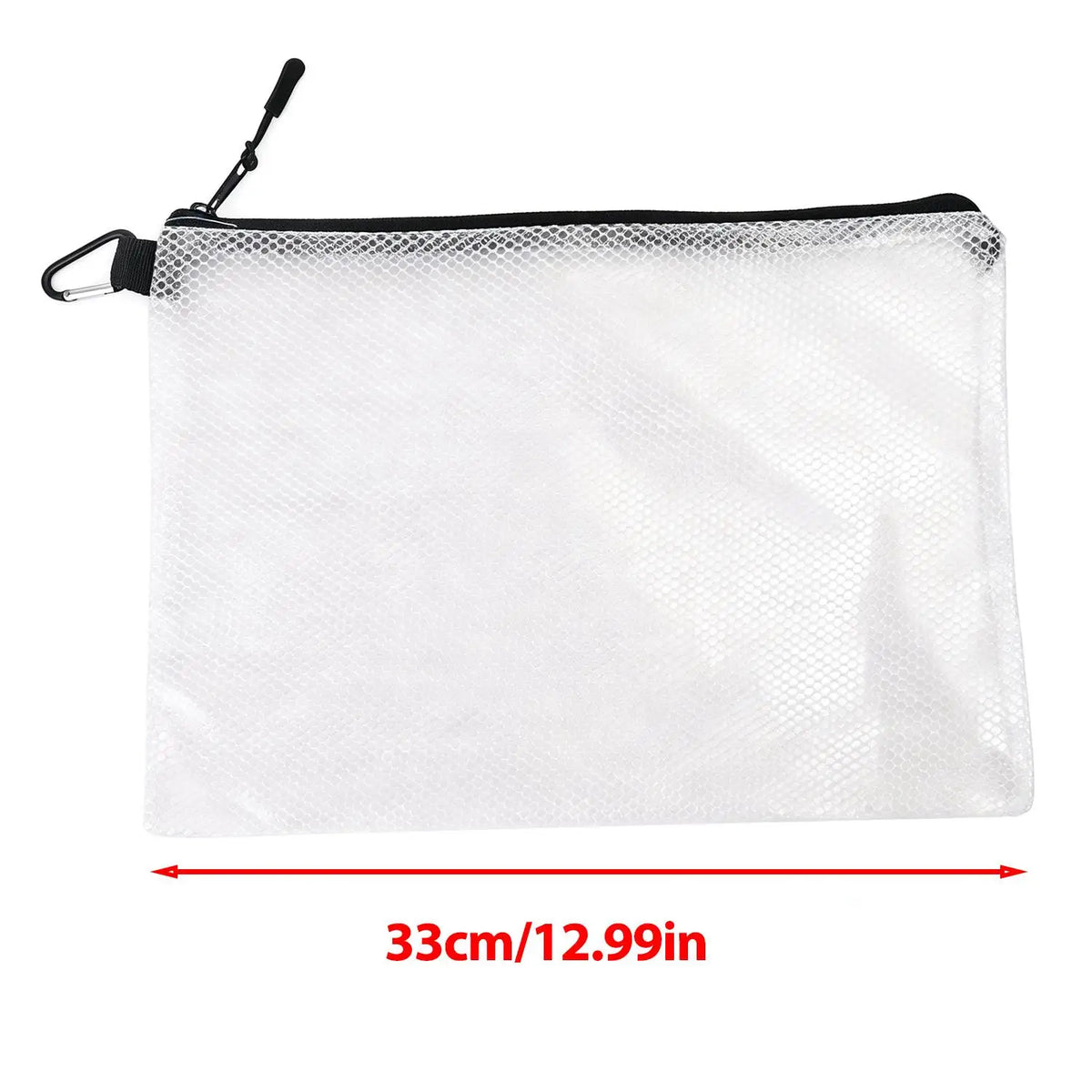 Transparent Mesh Storage Bag with Carabiner | XS–L Sizes