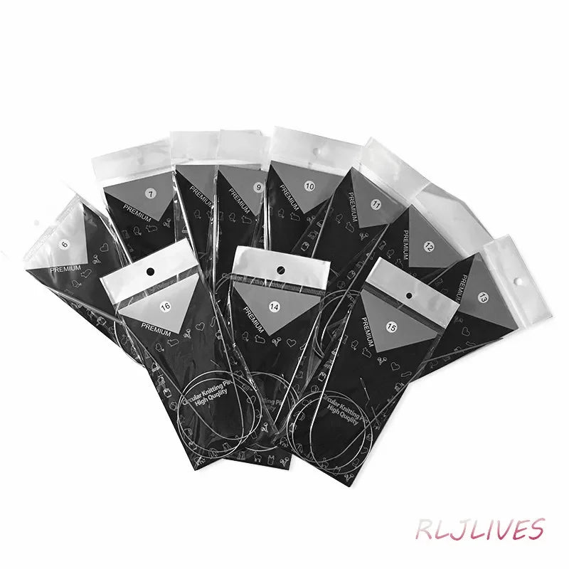 Stainless Circular Knitting Needles – 11 Sizes, 80cm