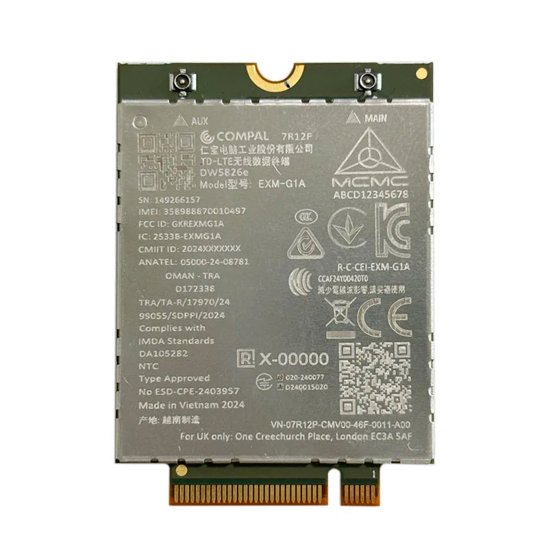DW5826E M.2 4G LTE Wireless Module for Laptops | EXM-G1A