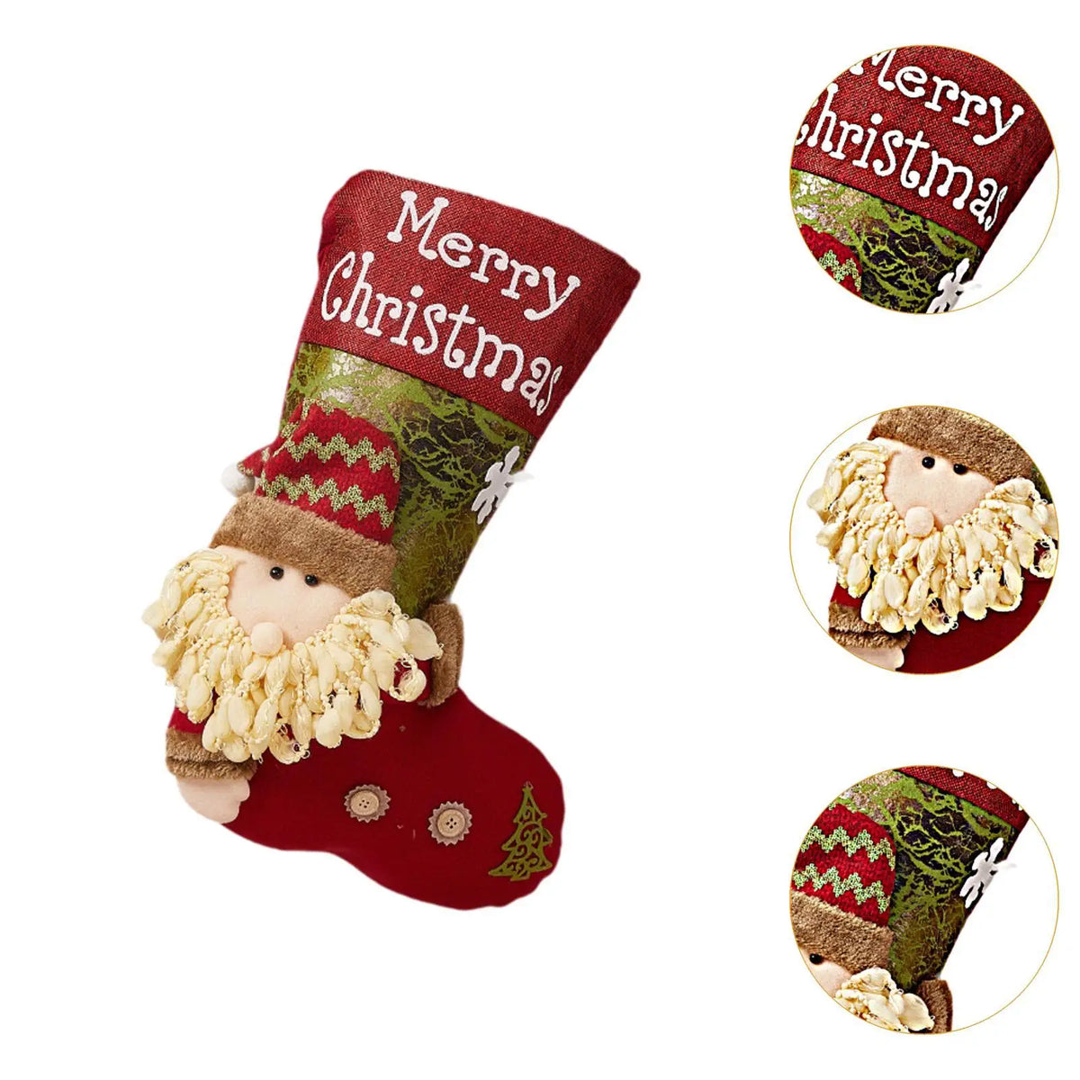 Christmas Stocking Hanging Ornament | Farmhouse Fireplace Decor