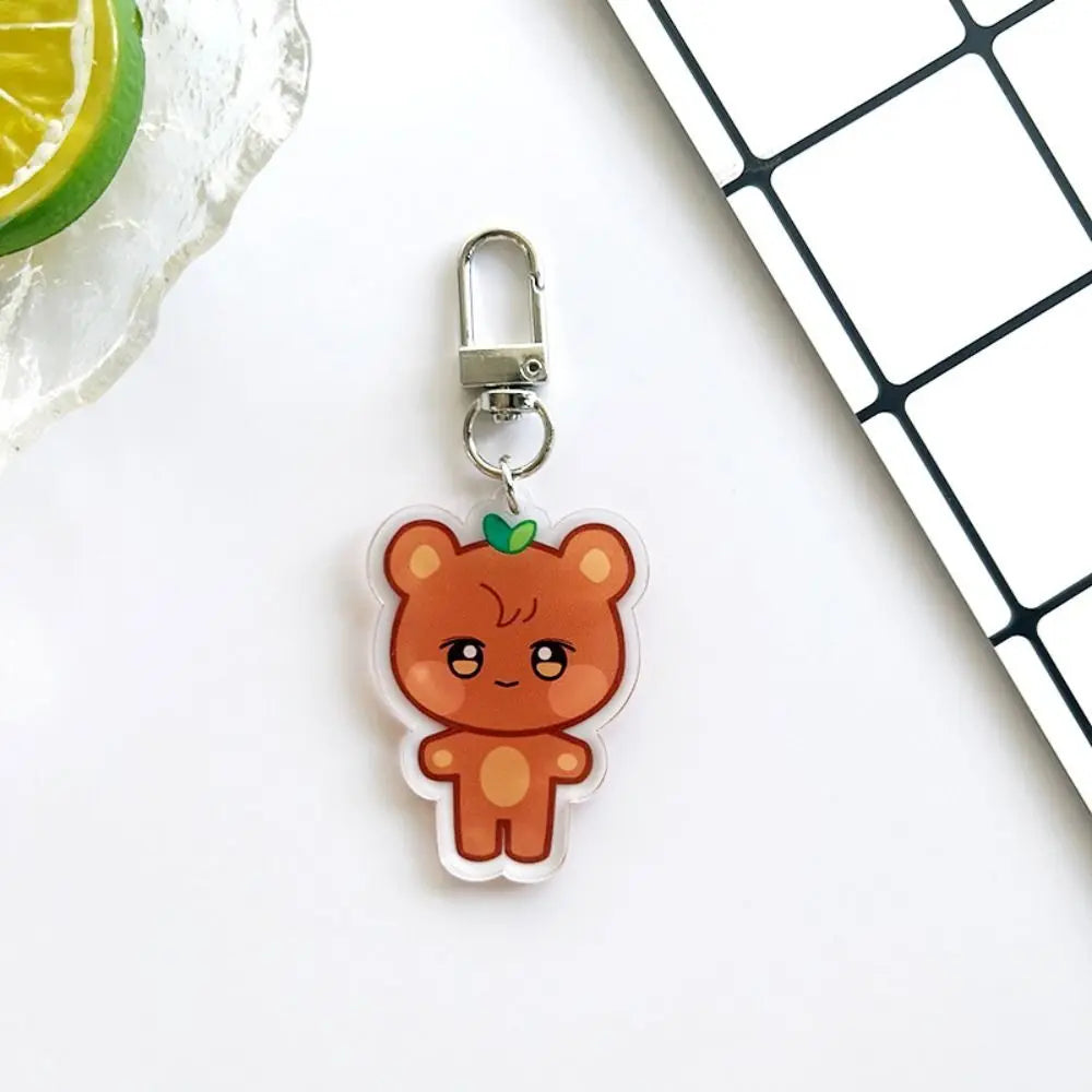 Cute Cartoon Acrylic Animal Keychain & Keyring Pendant