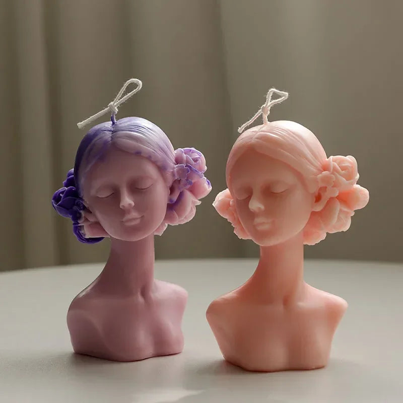3D Girl Statue Silicone Mould – Candle, Soap & Resin Craft