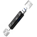 5-in-1 USB OTG Card Reader – Type-C, Micro USB, TF & SD