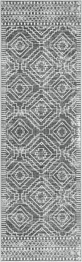 Orange Boho Tribal Runner Rug – Non-Slip Washable Geometric