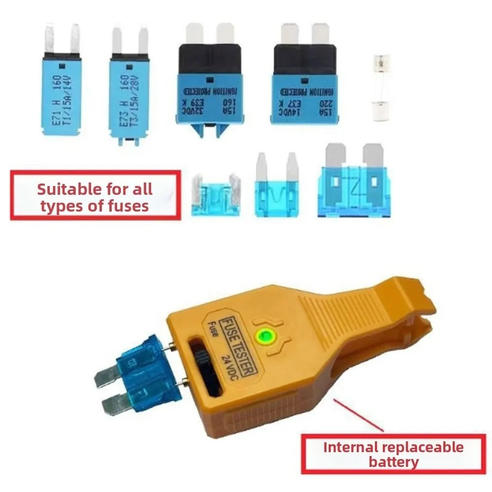 Universal Car Fuse Tester & Puller with LED Indicator