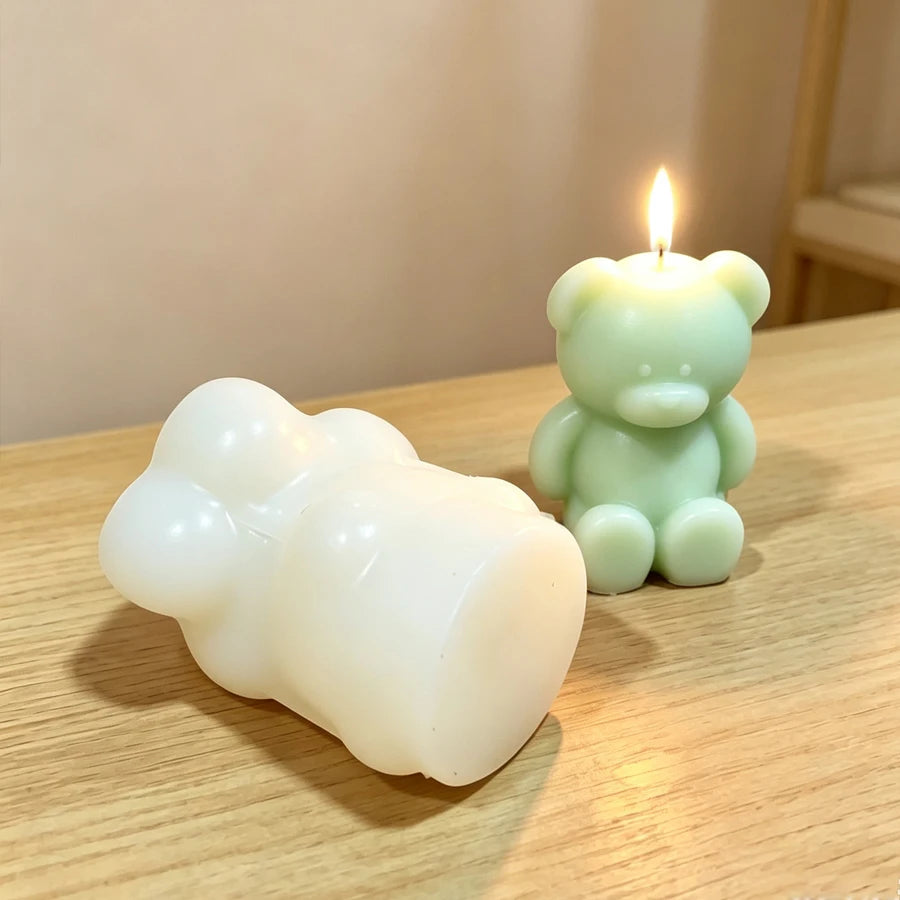 3D Teddy Bear Silicone Mold – Candle, Soap & Resin DIY