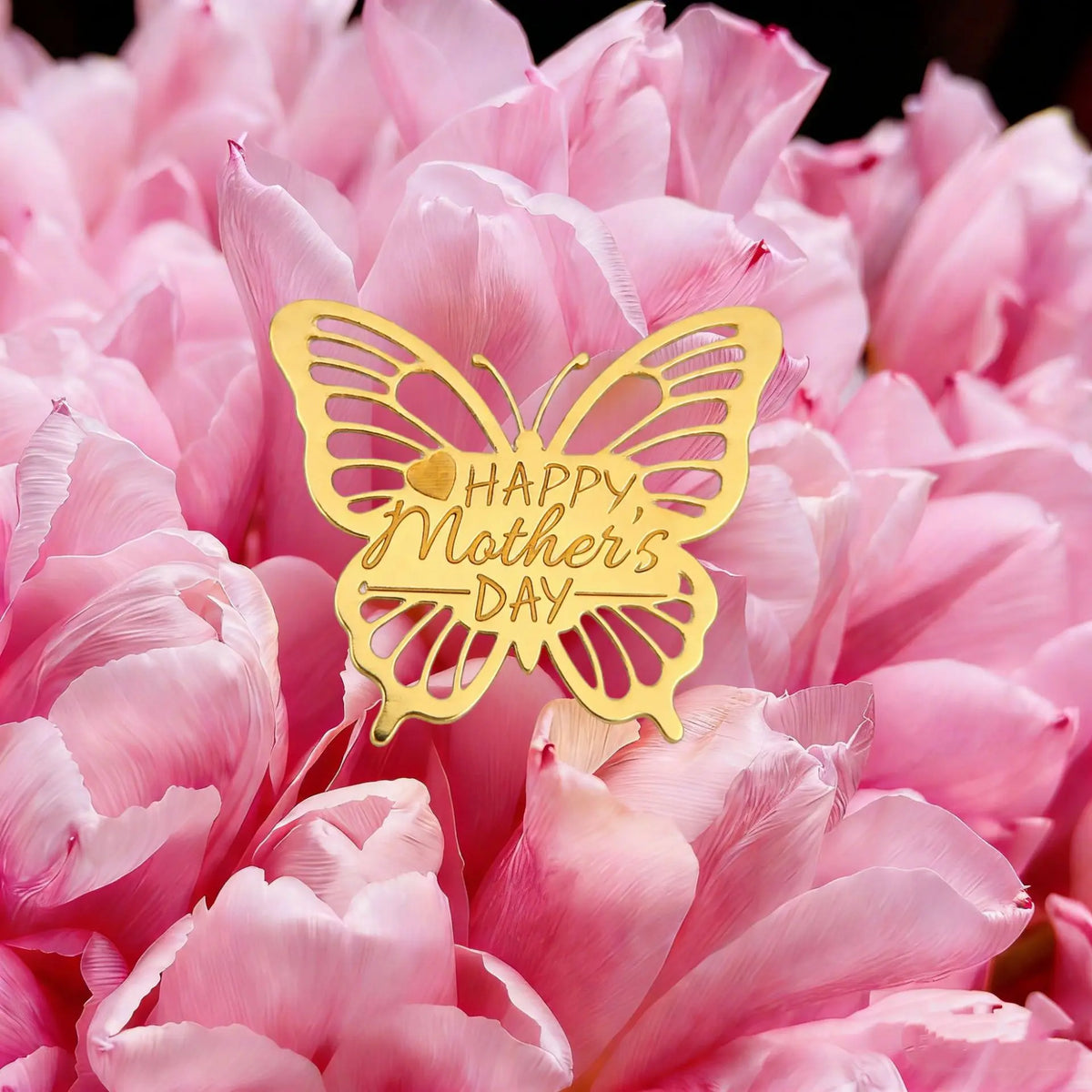 Happy Mother's Day Gold Acrylic Cake Topper | Mirror Finish