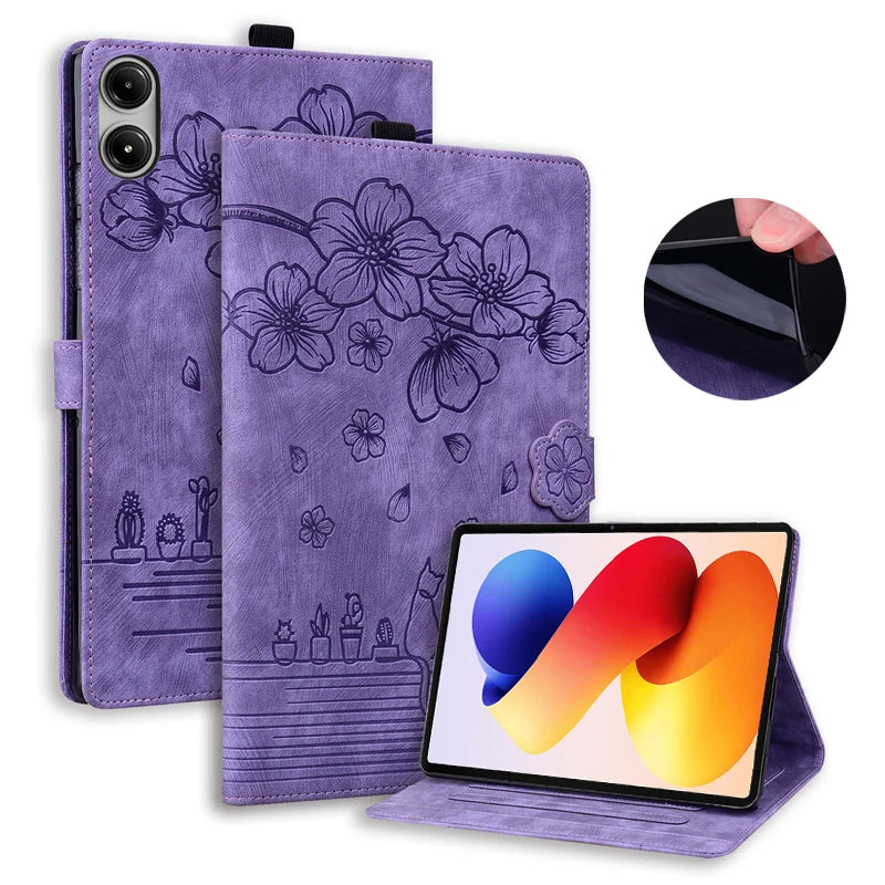 Redmi Pad 2 Pro 12.1" Embossed PU Leather Wallet Case 2025