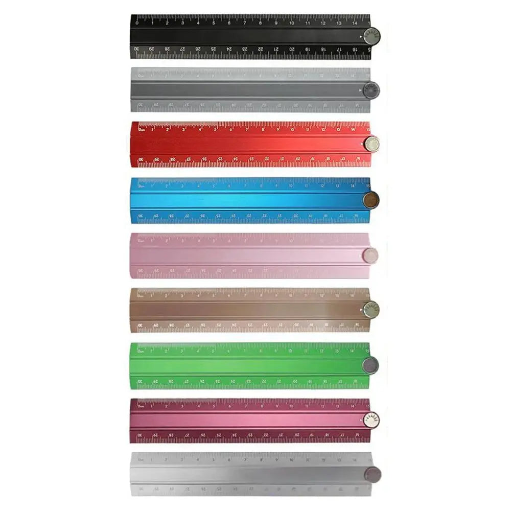 30cm Aluminum Alloy Folding Ruler – Multifunctional Drawing Tool