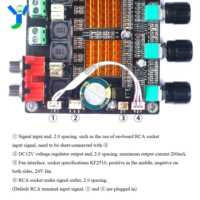 100W Dual Channel Digital Power Amplifier Board | Stereo Subwoofer