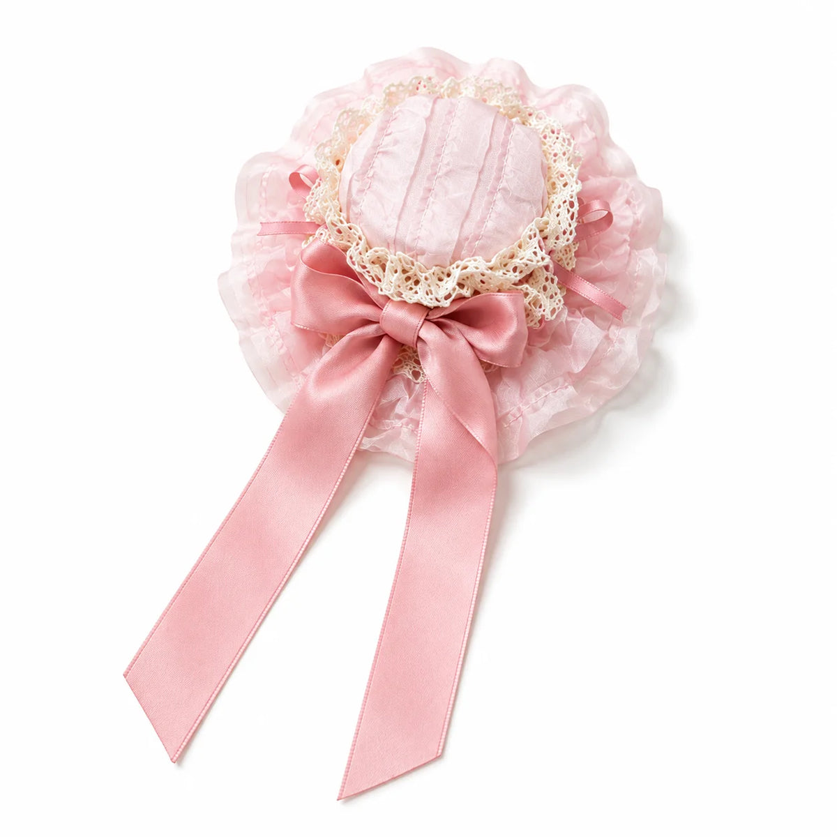 Vintage Lolita Lace Bonnet with Satin Ribbon Bow – 3 Colors
