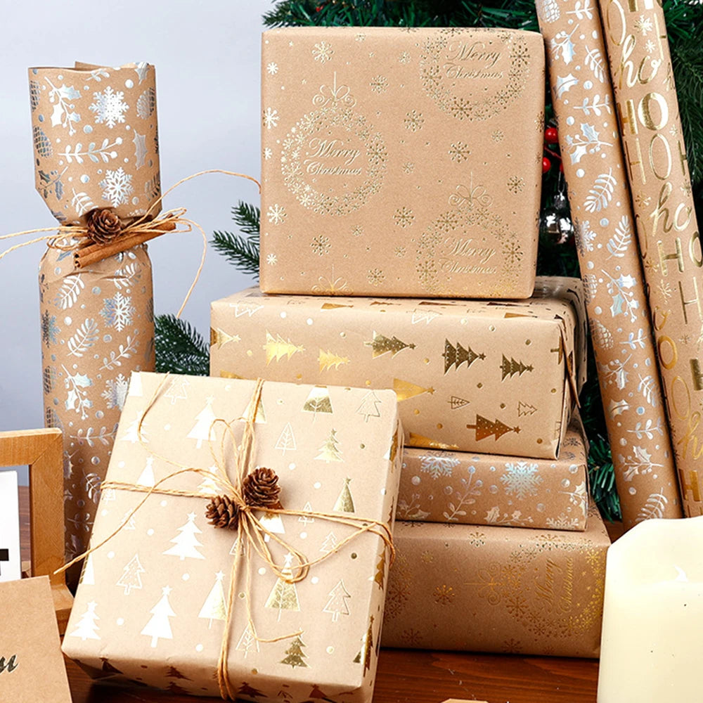 Metallic Gold Christmas Wrapping Paper Roll 300×43cm | Gift Wrap