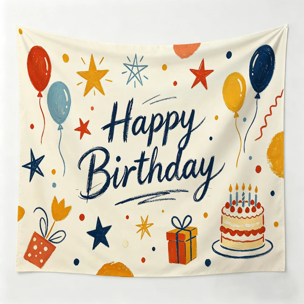 Golden Tulip Pearl Birthday Party Backdrop Hanging Cloth