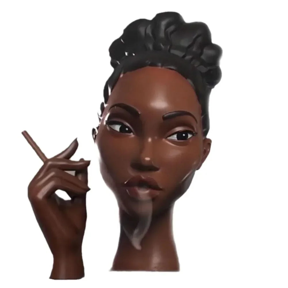 Black Woman Sculpture Aromatherapy Incense Burner | Resin Art