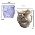 Lotus Rose Flower Pot Silicone Mold – Resin, Gypsum & Candle