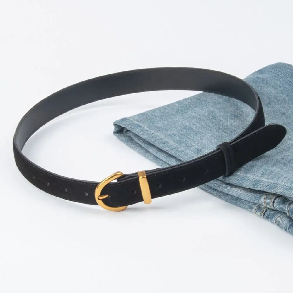 Women's Luxury Suede Leather Pin Buckle Belt | Waistband