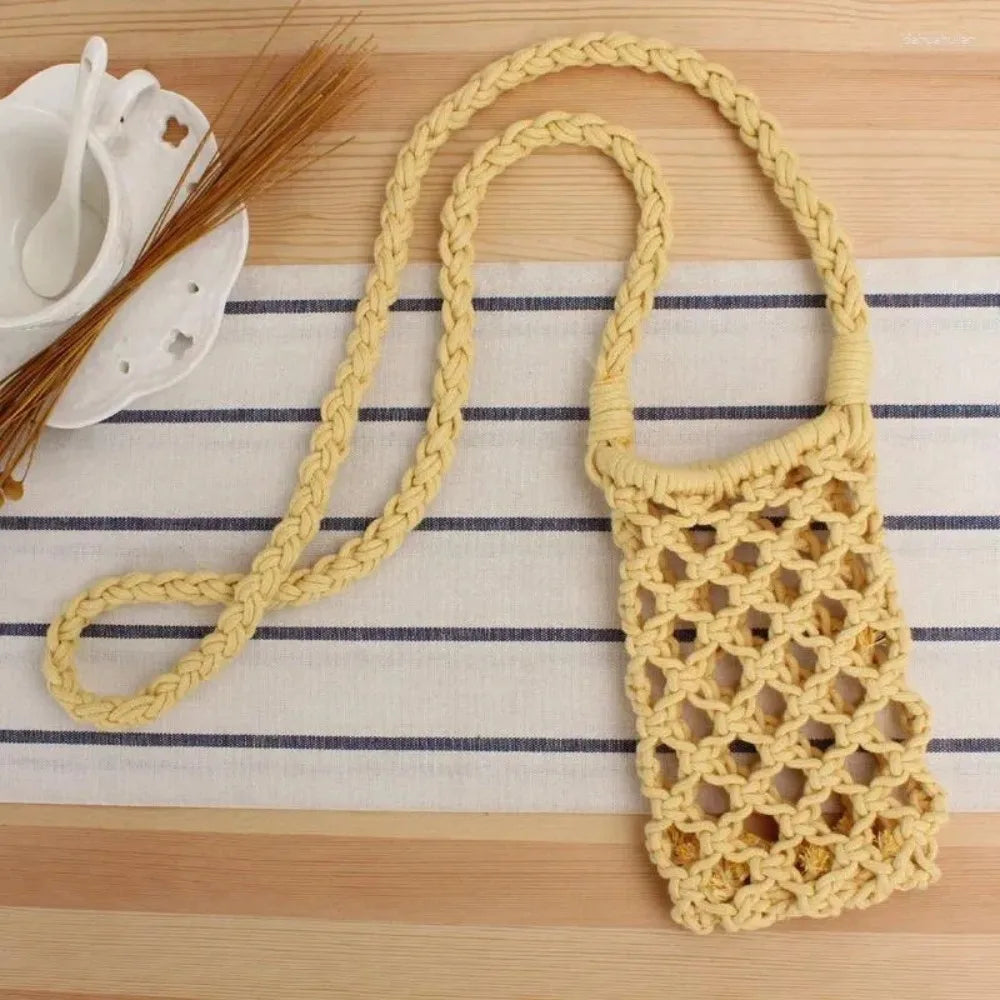 Woven Crochet Crossbody Phone Bag – Lightweight Shoulder Purse