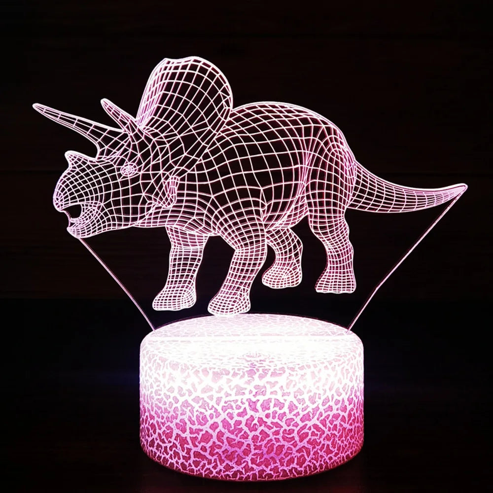 Spinosaurus 3D LED Night Light for Kids – 7 Color Dino Lamp