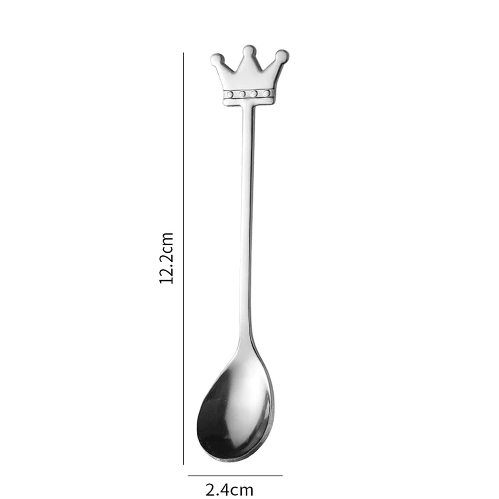 Stainless Steel Crown Dessert & Coffee Spoon | Creative Gift