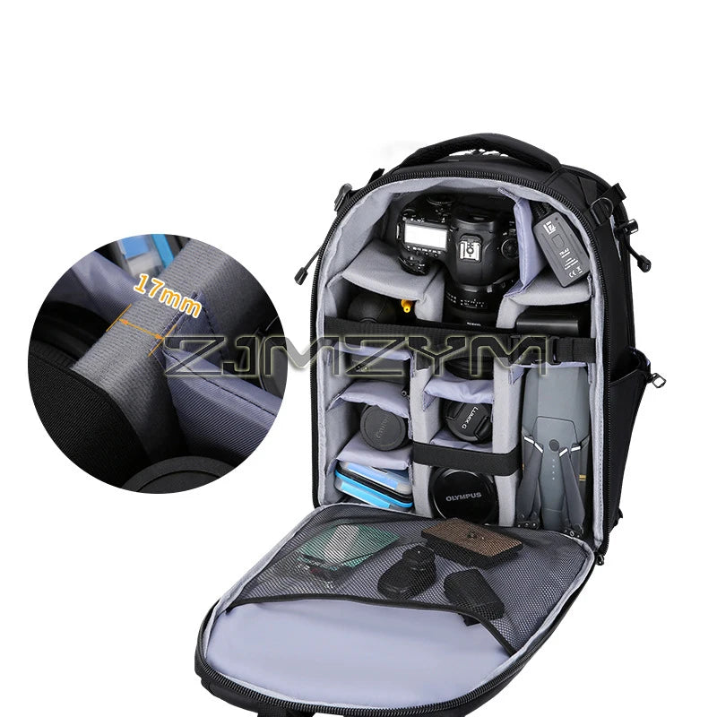 ZJMZYM DSLR Camera Backpack – Breathable Multi-Function Bag