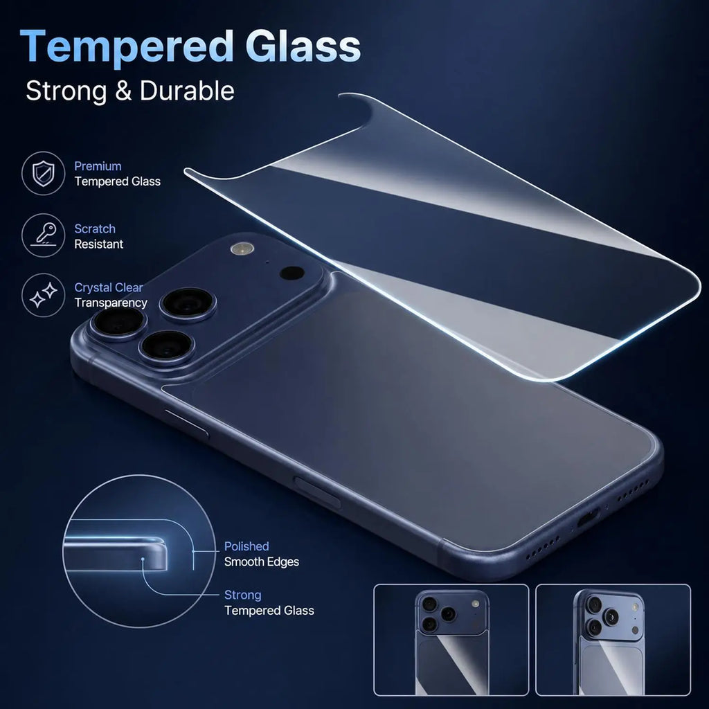 iPhone 18 Pro Max/Ultra Tempered Glass Back Protector | BAPPSUS