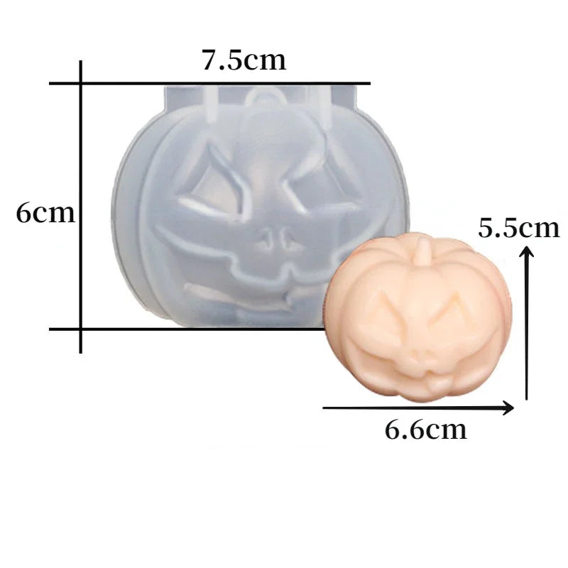 Skull & Pumpkin Silicone Candle Mold | Halloween DIY Craft