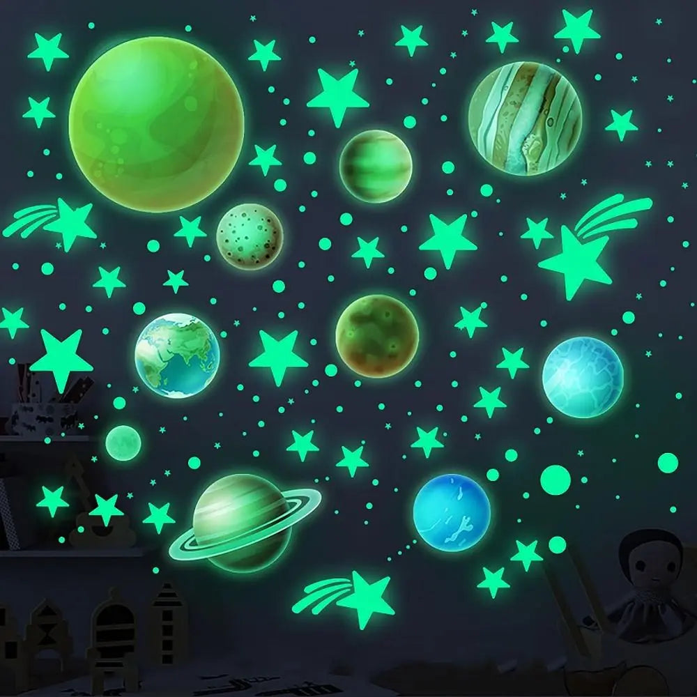 Glow in the Dark Star & Planet Wall Stickers | Room Decor