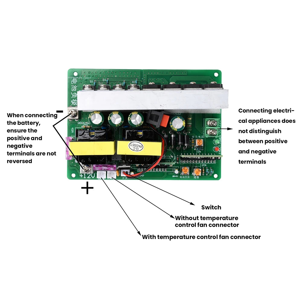 500W DC-AC Inverter Module 12V to 220V Pure Sine Wave