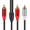 RCA Splitter 1 in 2 Out Male to Female Audio Adapter