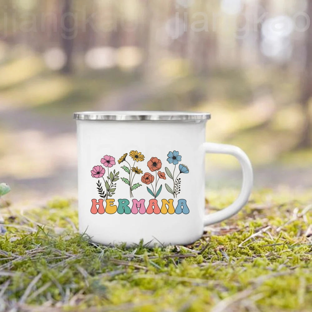 Tía Spanish Floral Enamel Mug – Aunt Birthday Gift