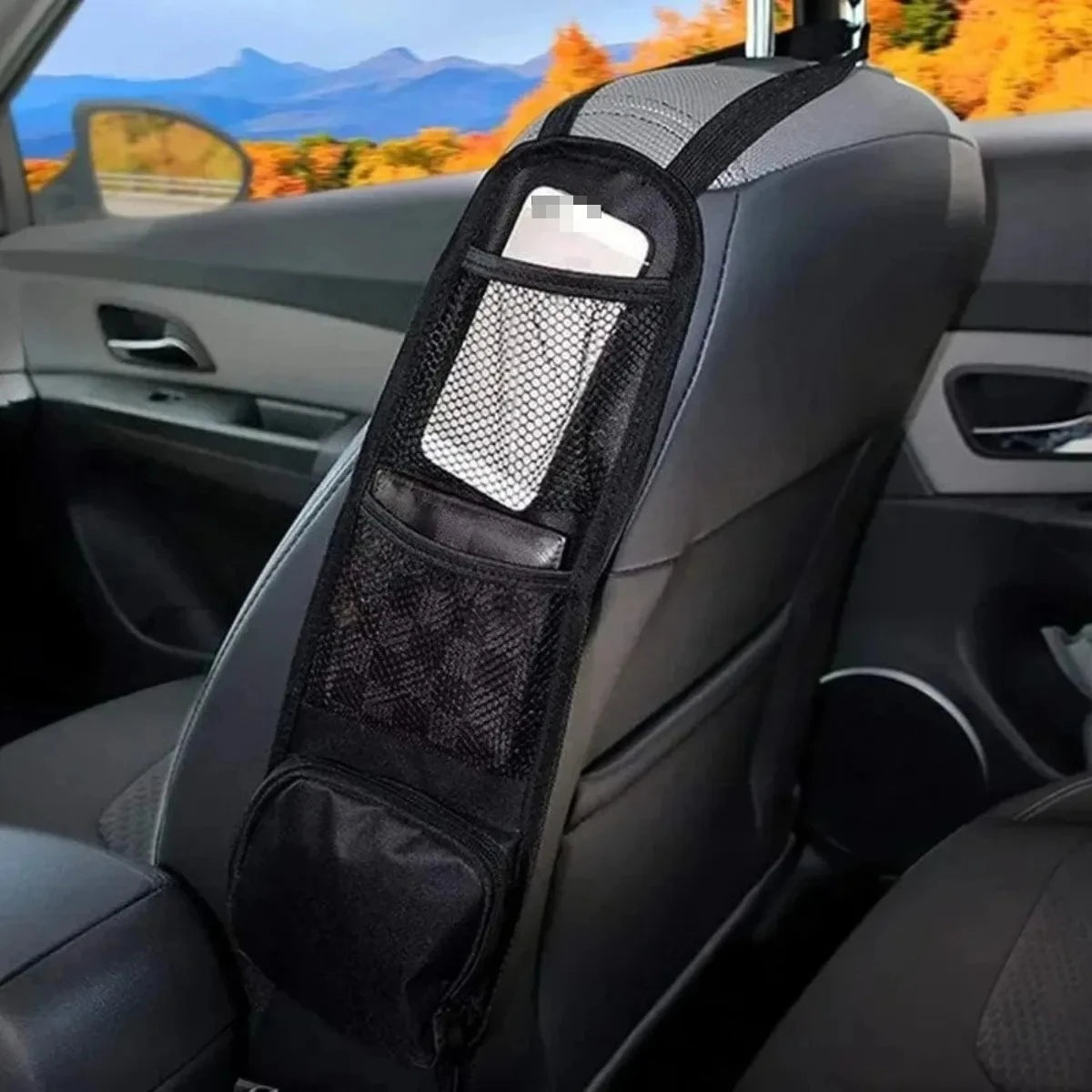 Car Seat Side Organizer – Mesh Pocket Storage Bag