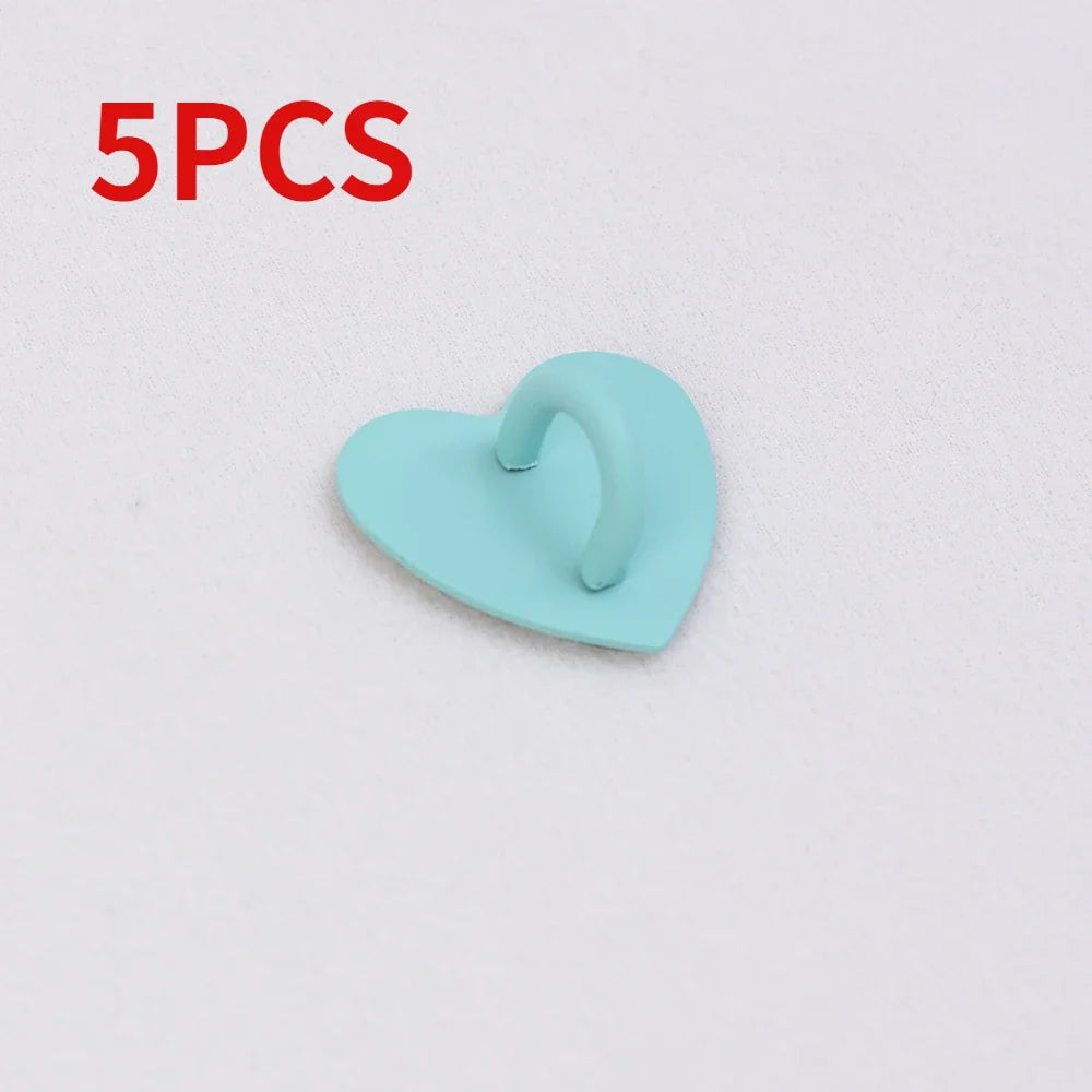 Self-Adhesive Metal Heart Phone Ring Stand & Hook Charm