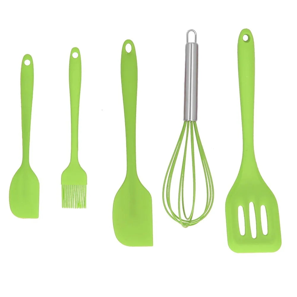 5-Piece Silicone Kitchen Utensil Set – Heat-Resistant Cooking Tools