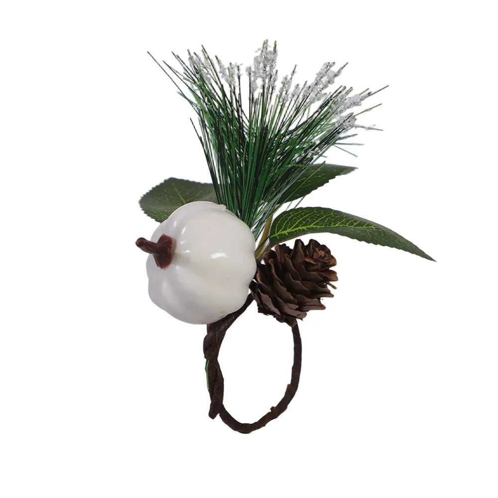 Christmas Napkin Rings – Pine Cone, Bow & Berry Holiday Decor