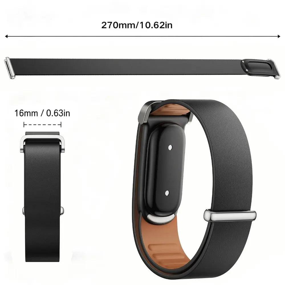 PU Leather Loop Watch Band for Fitbit – Adjustable Sport Strap