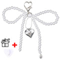 Korean Pearl Bow Keychain – Cute Y2K Bag & Phone Pendant